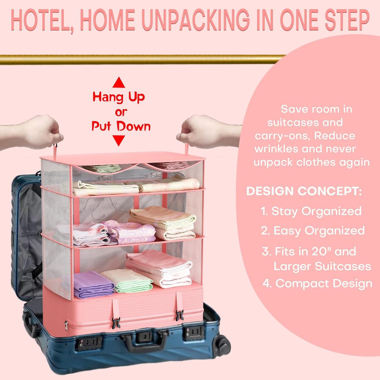 Cubos de Empaque Colgantes Fancyou XL Rosa 43x30x61 cm