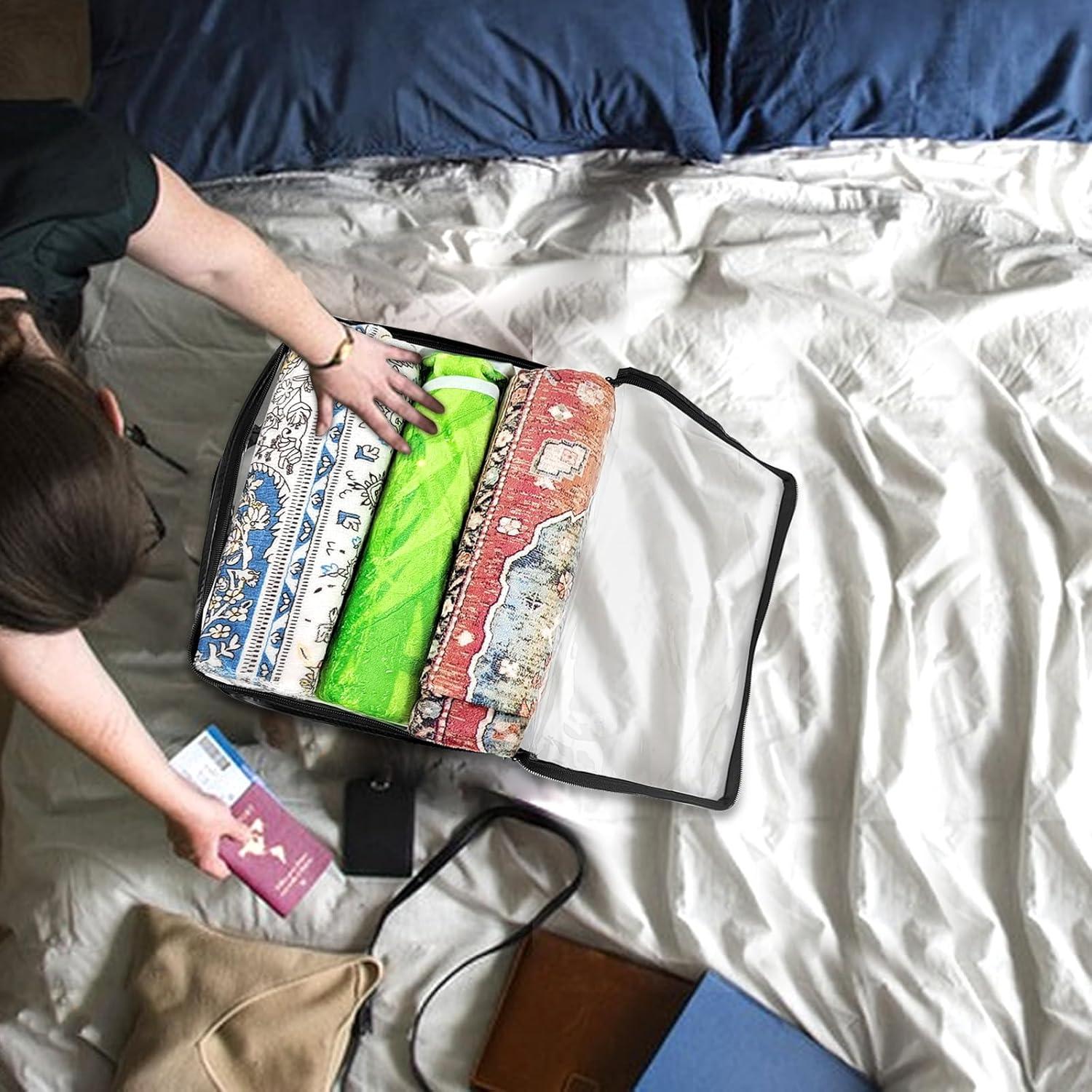 10 Bolsas de Almacenamiento Transparentes Hlimior 40x30 cm