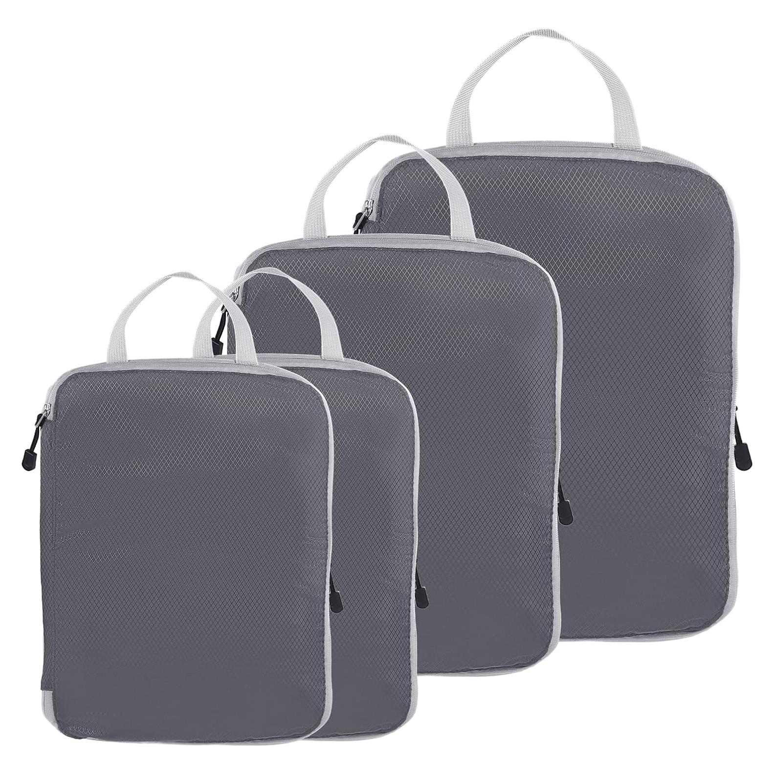 Cubo de Compresión PATIKIL 4 Set Nylon Impermeable Gris