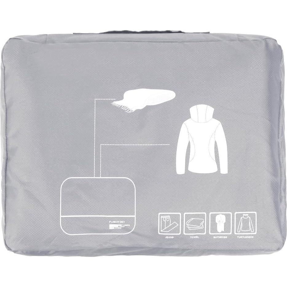 Juego de Cubos de Empaque Vallilan 6 Piezas Gris 24 Pulgadas