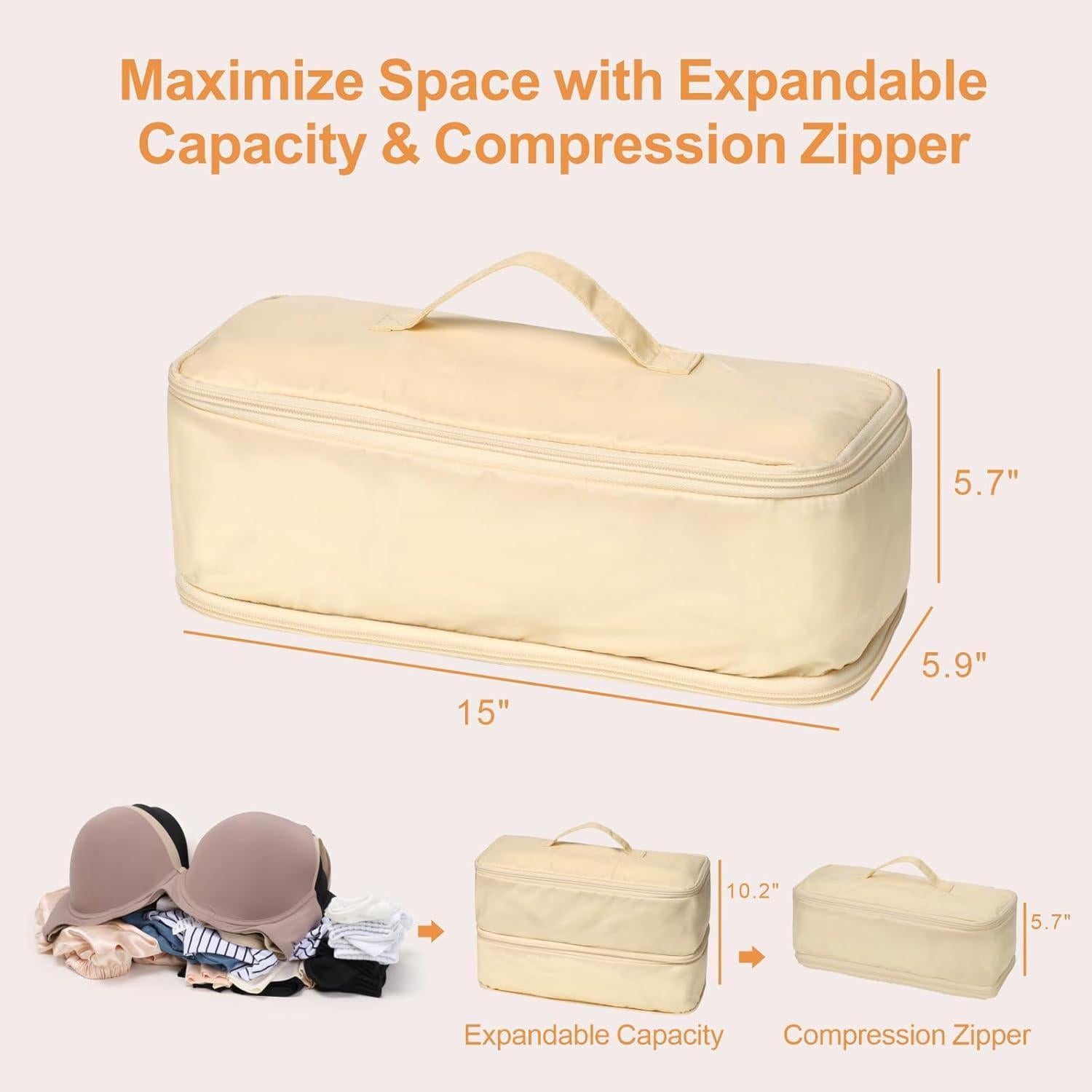 Bolsa Organizadora de Ropa Interior Cambond 4-en-1 Beige