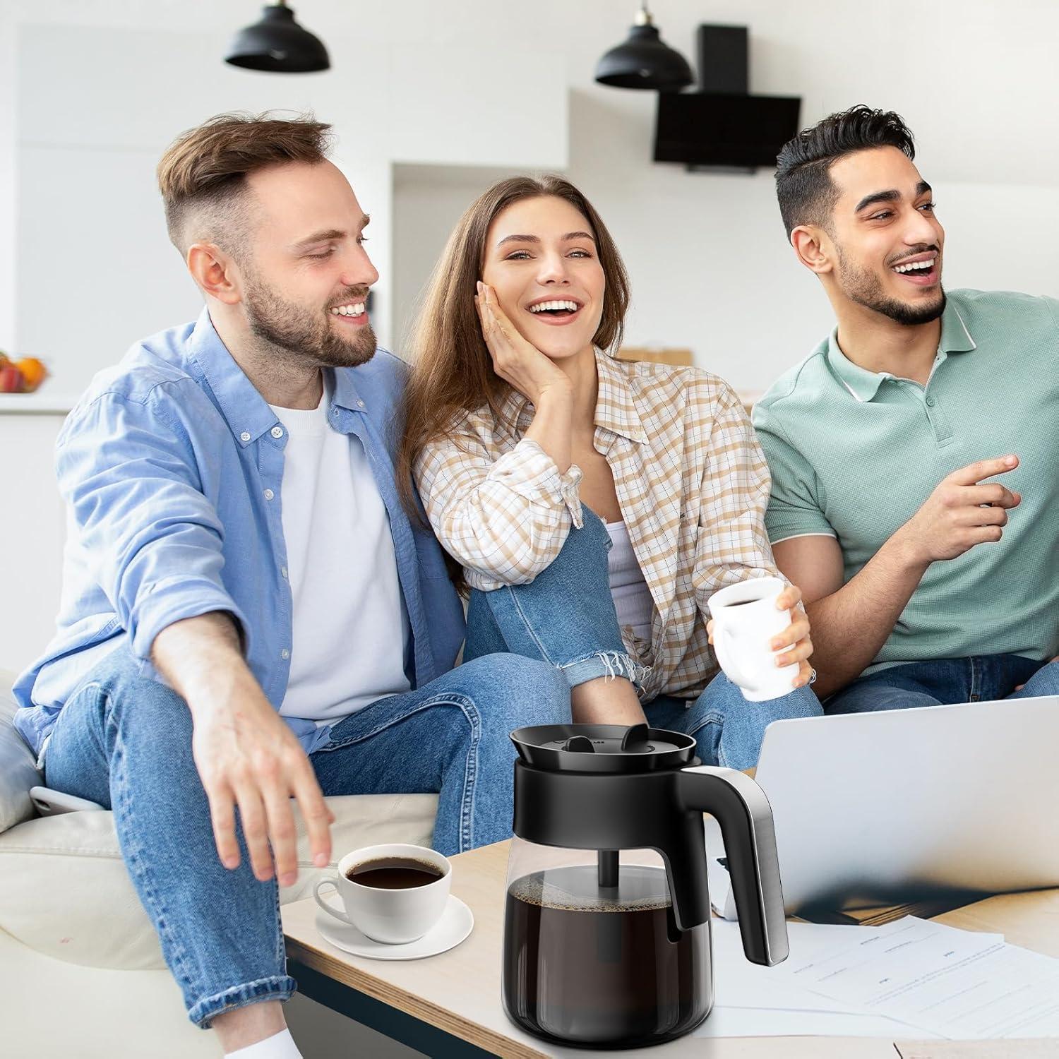 Jarra de Café Ninja 12 Tazas JYNTU Vidrio Resistente