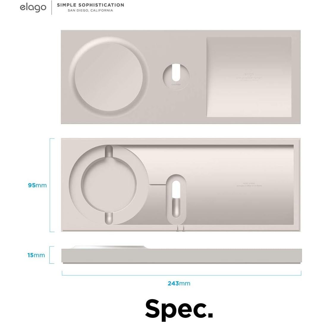 Bandeja de Carga Doble elago para MagSafe y Apple Watch