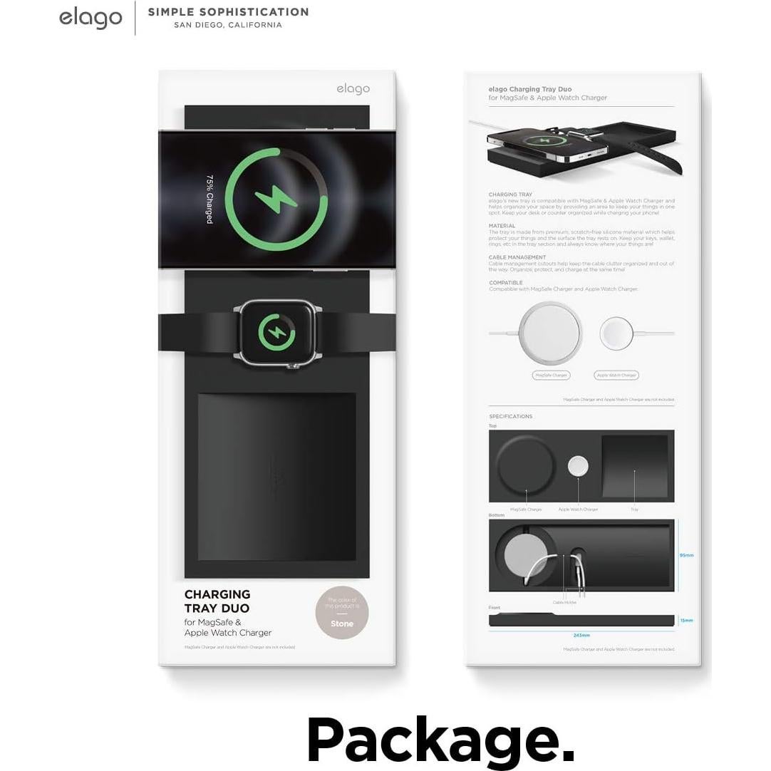 Bandeja de Carga Doble elago para MagSafe y Apple Watch