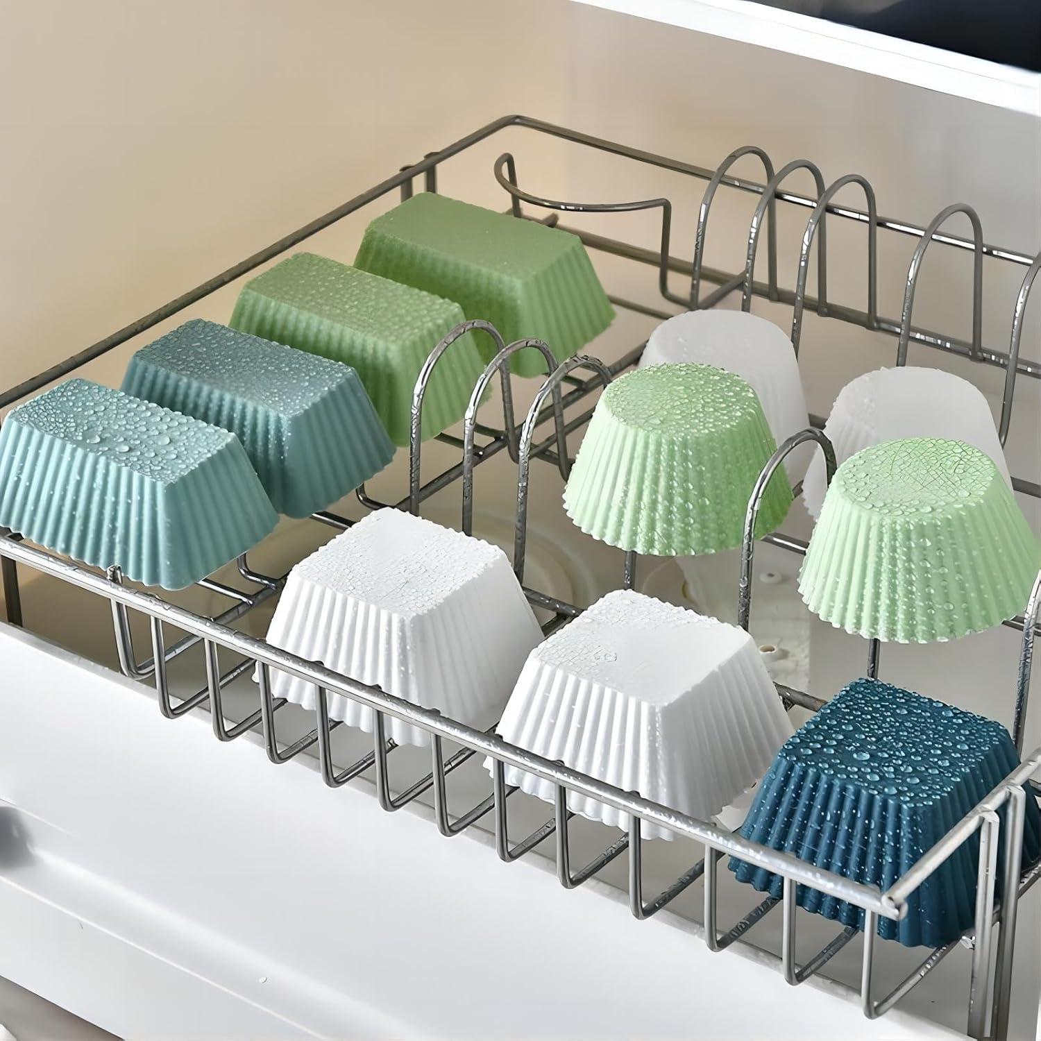 Paquete de 12 Tazas de Hornear Silicona LLdousahy 300ml