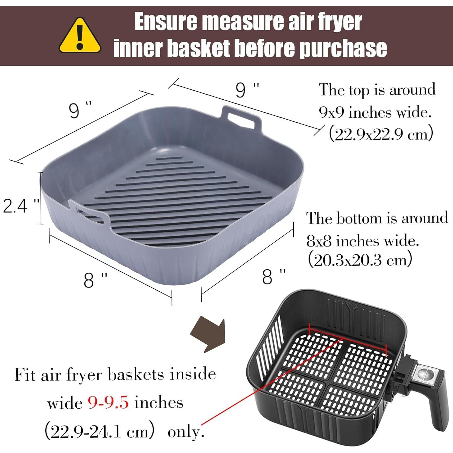 Forros de Silicona Cuadrados Golden Associate 9x9" Grado Alimenticio