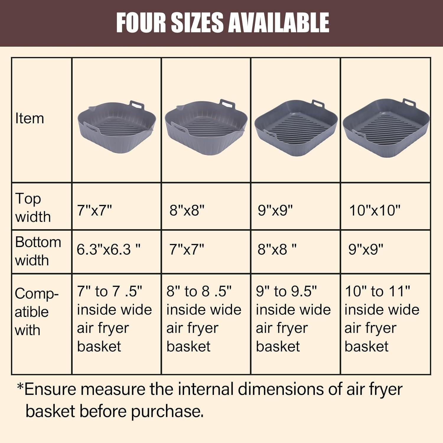 Forros de Silicona Cuadrados Golden Associate 9x9" Grado Alimenticio