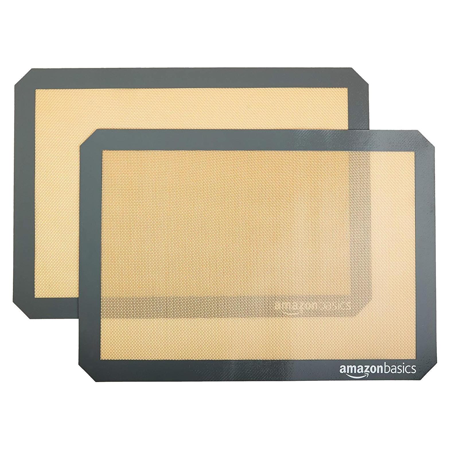 Alfombrilla de Silicona Rectangular Amazon Basics 42x29 cm Paquete 2