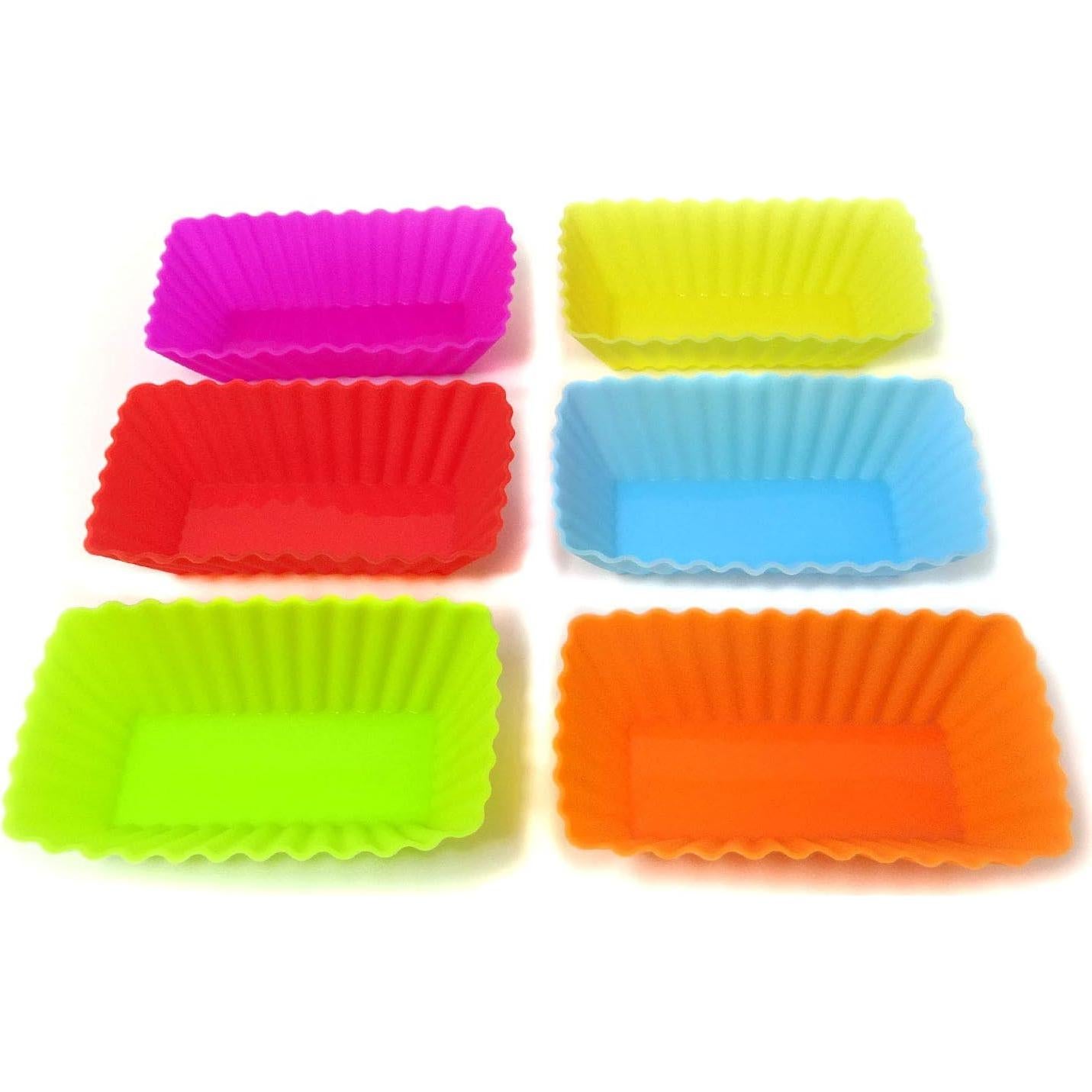 Honbay 12 Moldes de Silicona Rectangulares Reutilizables