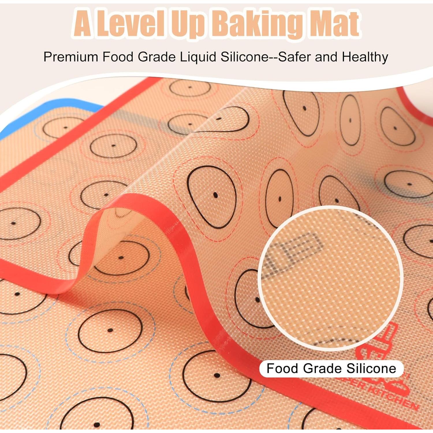 Alfombrilla de Hornear Silicona Antiadherente 3 Piezas