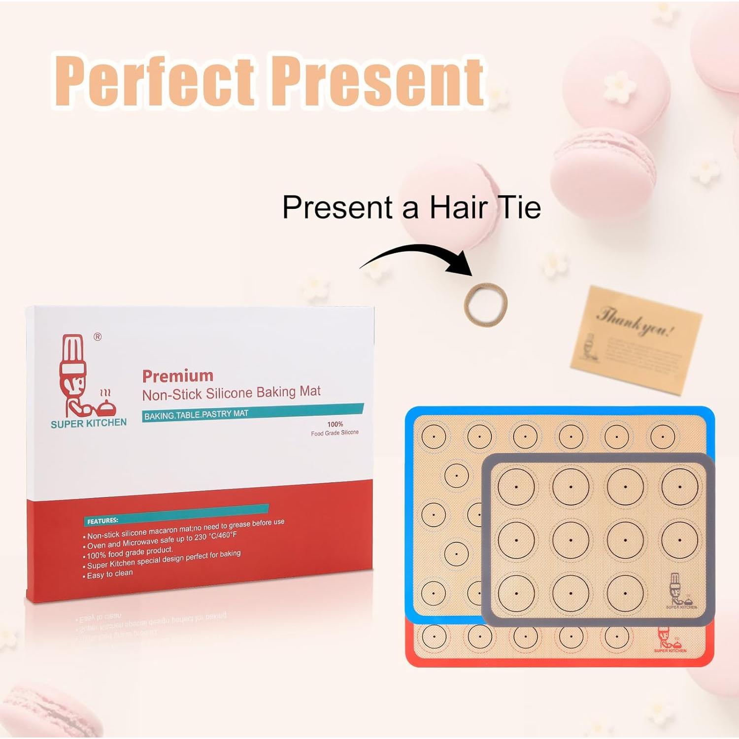 Alfombrilla de Hornear Silicona Antiadherente 3 Piezas