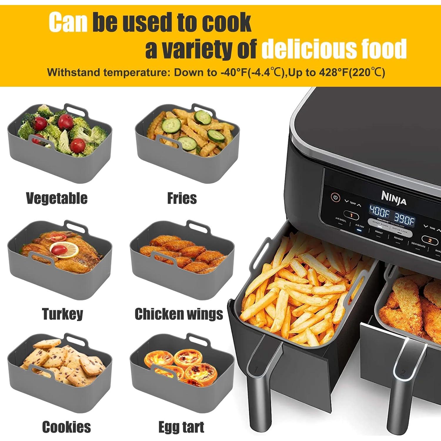 Forros de Silicona MMH para Freidora de Aire 6-8QT Gris