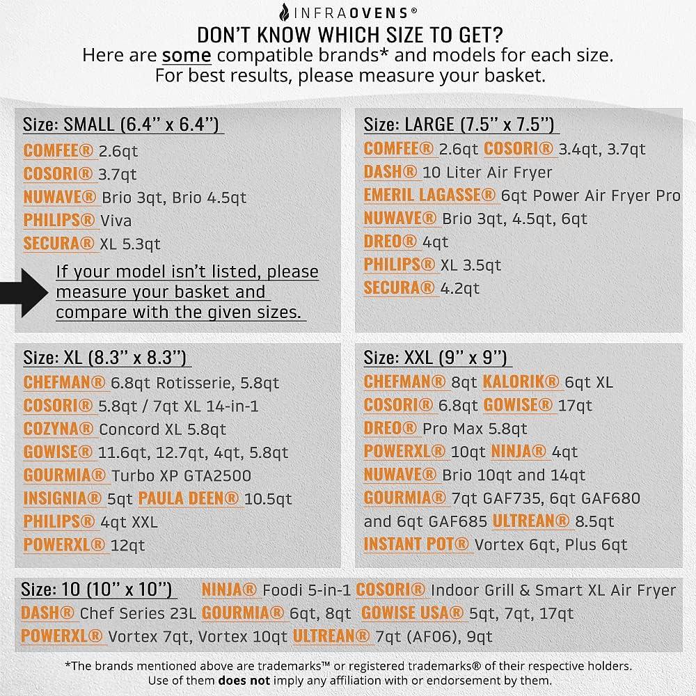 Juego de 3 forros de silicona INFRAOVENS XXL 22,86 cm