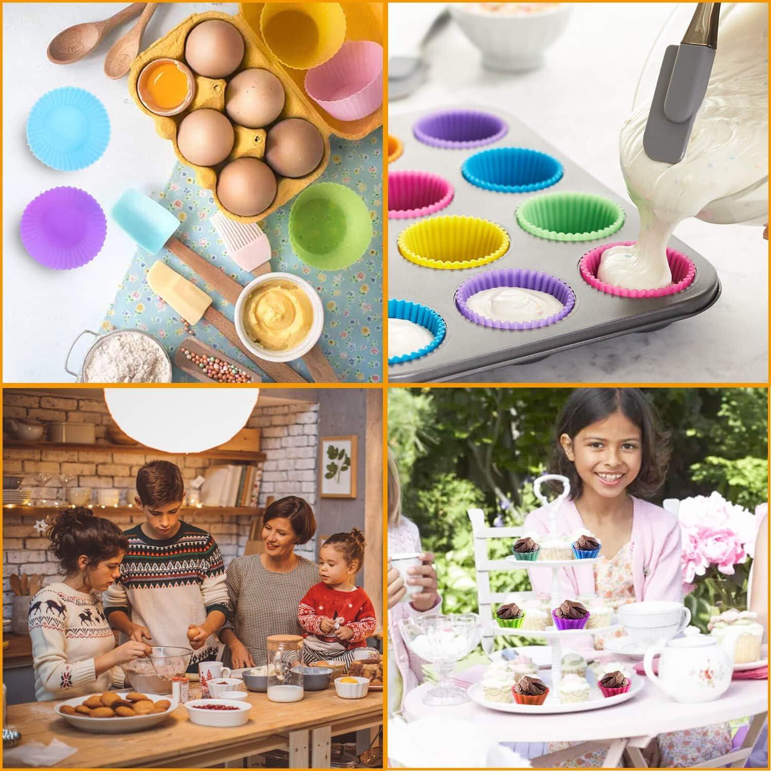 54 Tazas de Silicona Reutilizables Selizo para Muffin