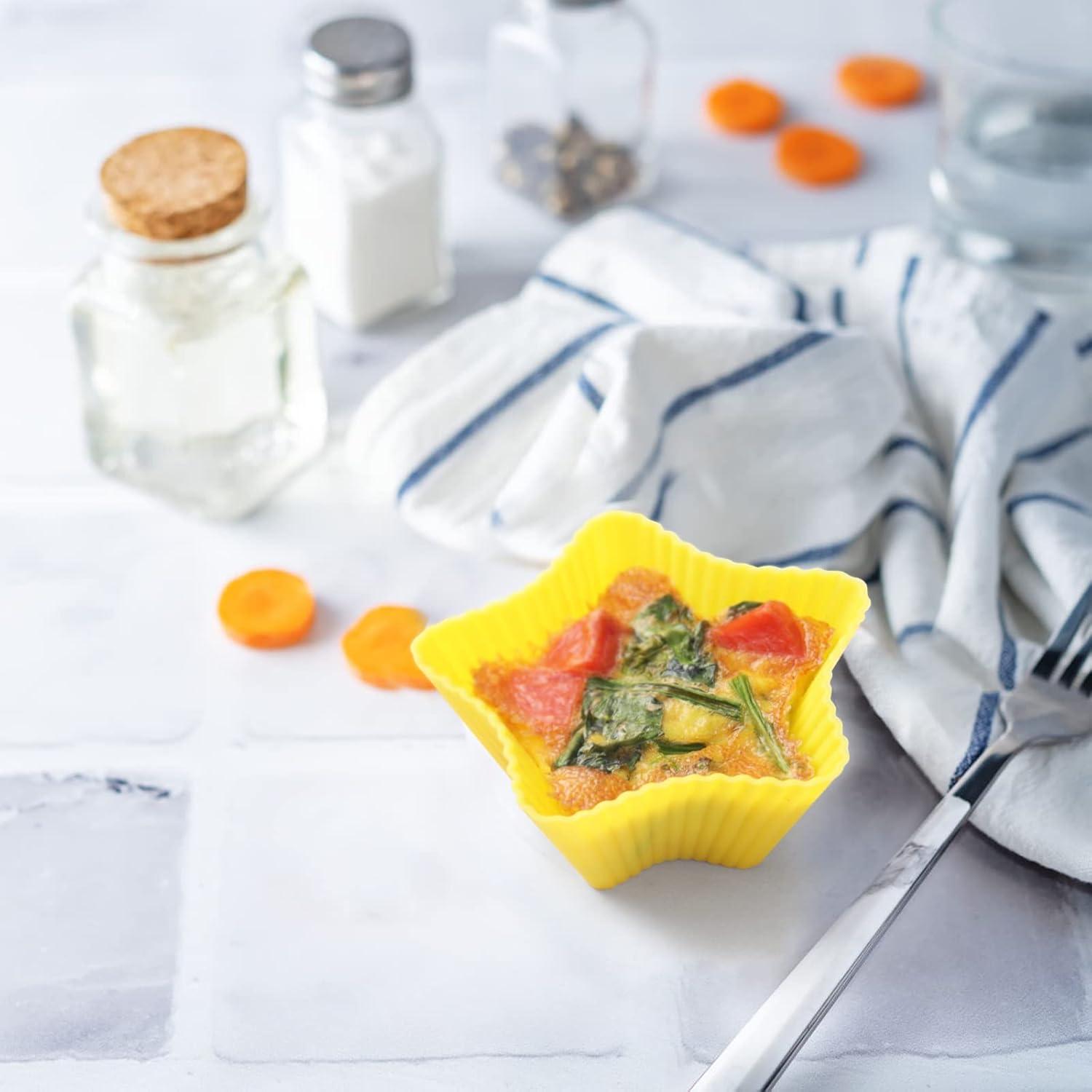 Moldes de Cupcake Silicona Reutilizables LetGoShop 24 Piezas