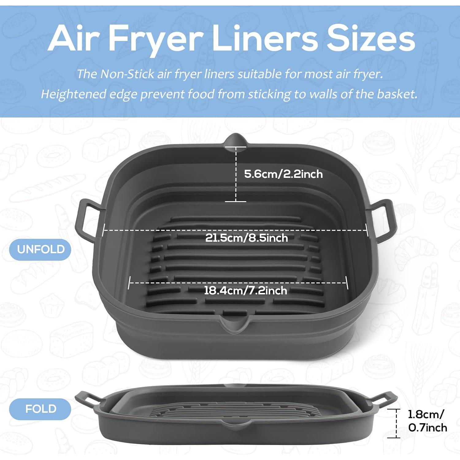 Forros de Silicona Loveuing 8.5" para Freidora de Aire