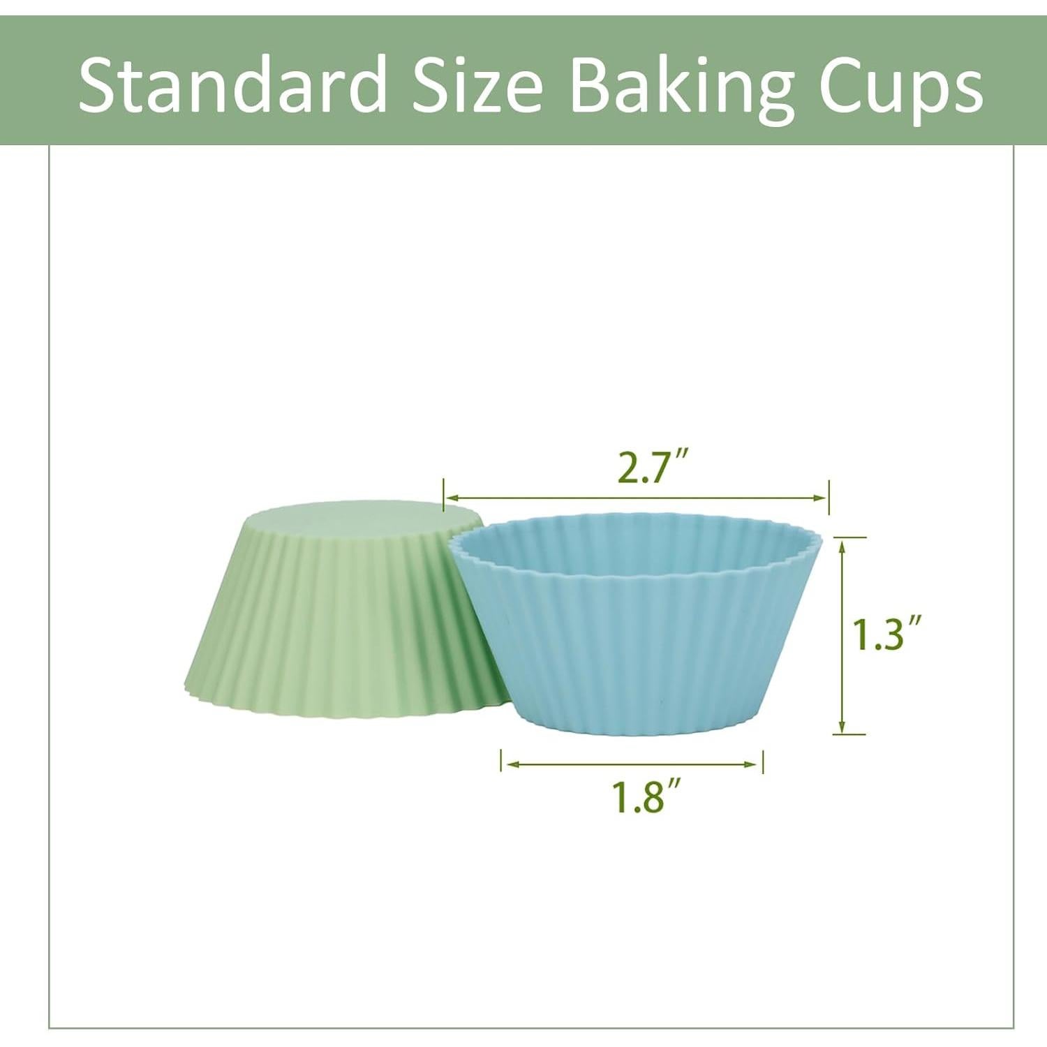 Tazas de Muffin de Silicona SAWNZC 12 Piezas Reutilizables