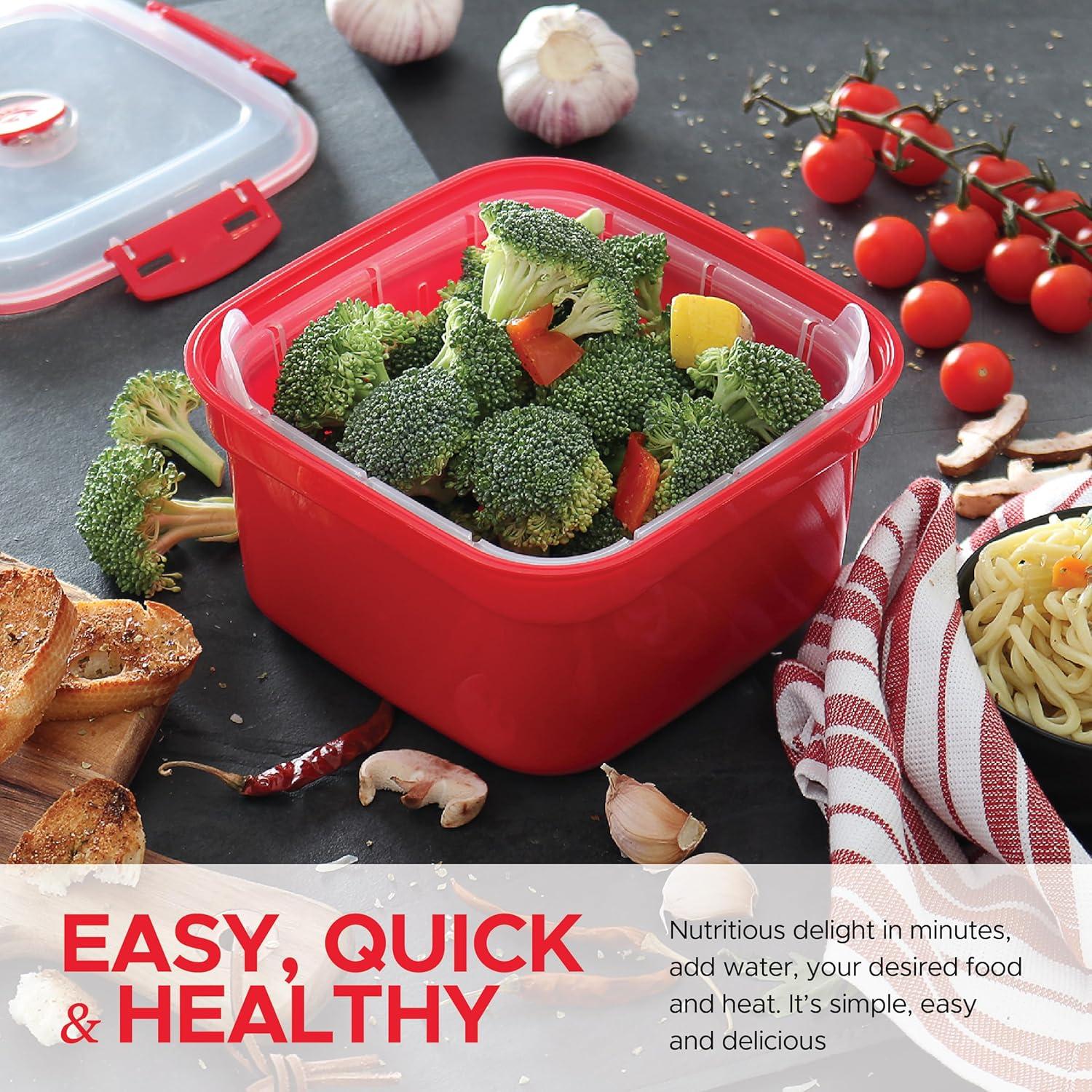 Vaporera de Verduras Tafura 2L con Tapa Hermética y Colador