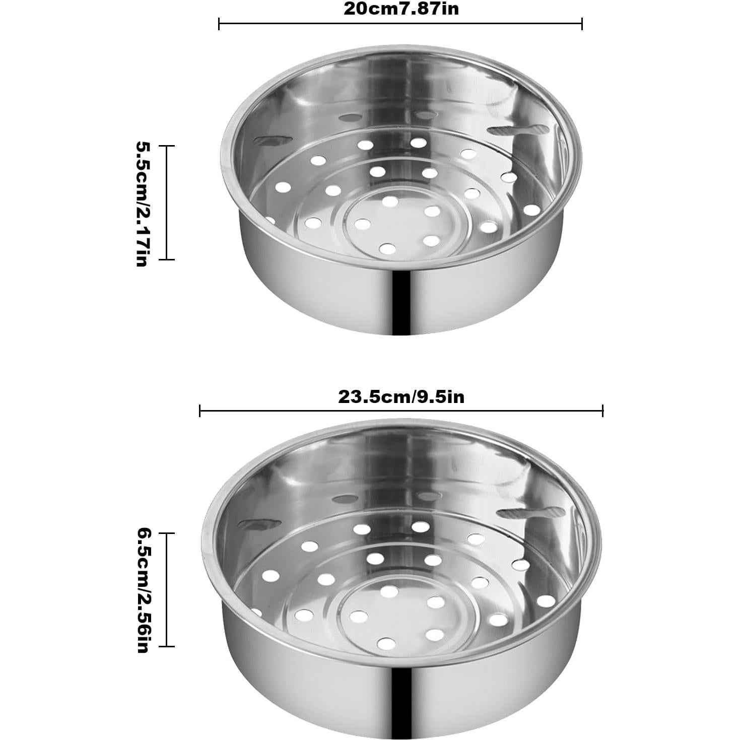 2 Piezas Cesta de Vapor Acero Inoxidable Aynaxcol 21 cm