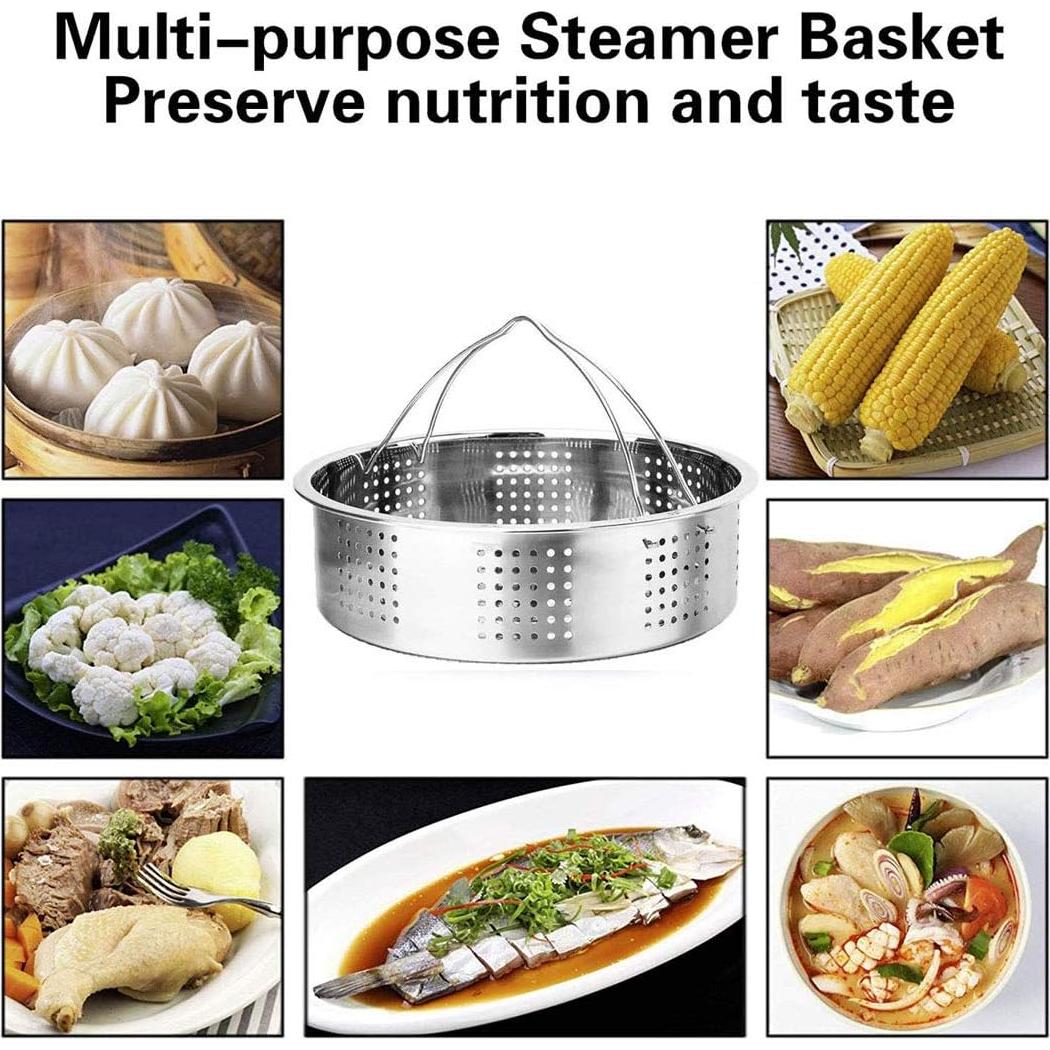 Juego de Cestas de Vapor OYSIR + Soporte para Huevos + Molde 18 cm