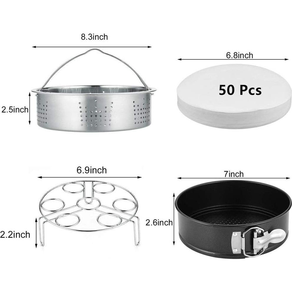 Juego de Cestas de Vapor OYSIR + Soporte para Huevos + Molde 18 cm