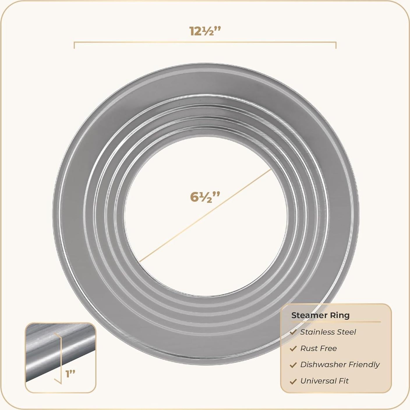 Anillo de Vapor Acero Inoxidable Prime Home 16.3 cm