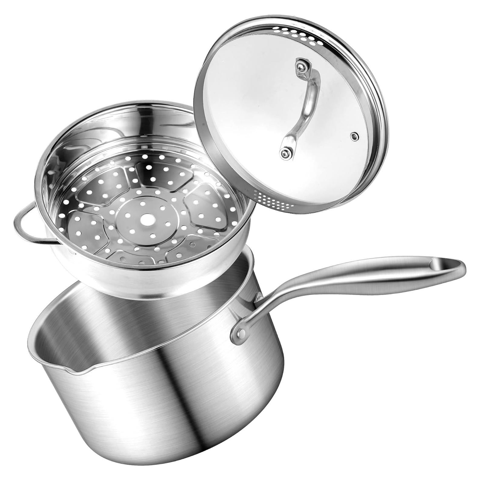 Cacerola de Acero Inoxidable Buttermelt 1.5L con Vaporera