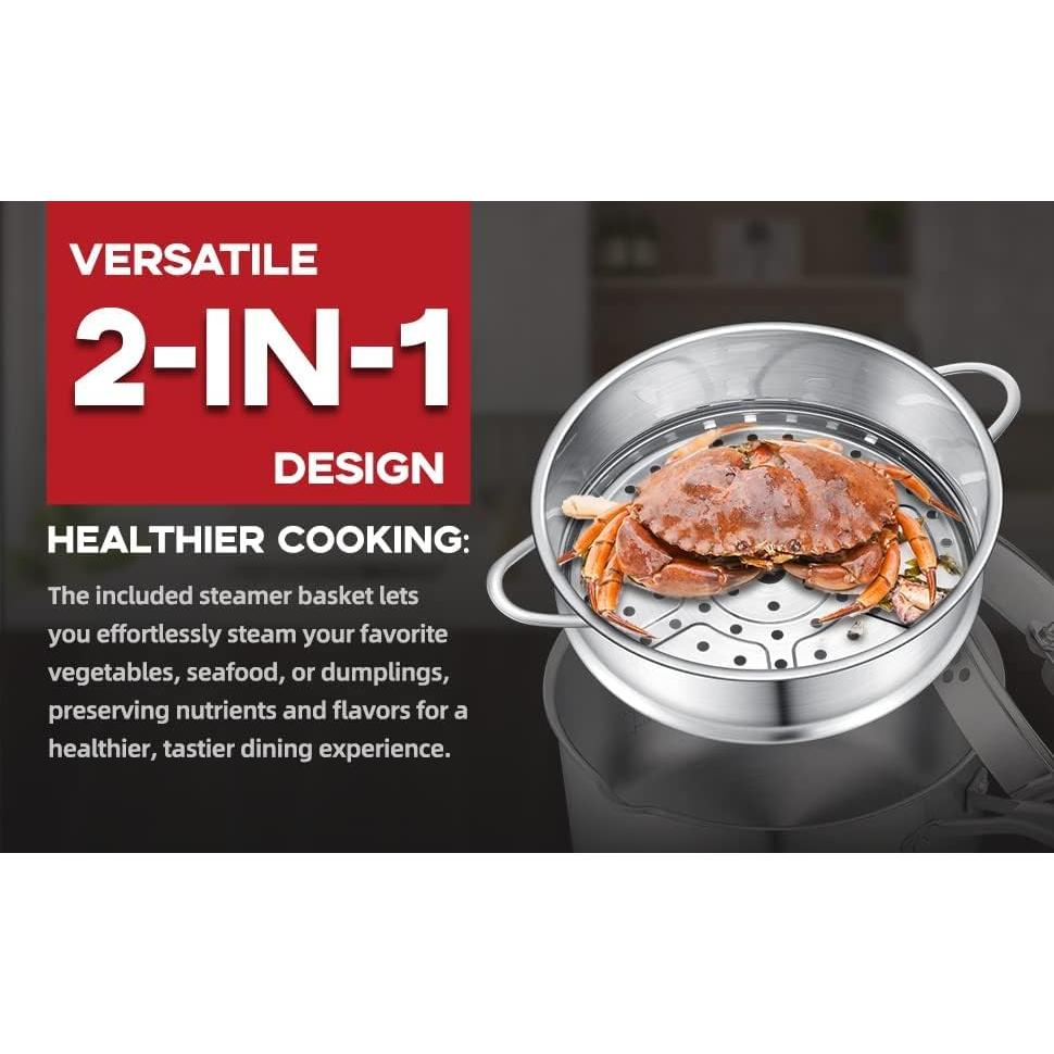 Cacerola de Acero Inoxidable Buttermelt 1.5L con Vaporera