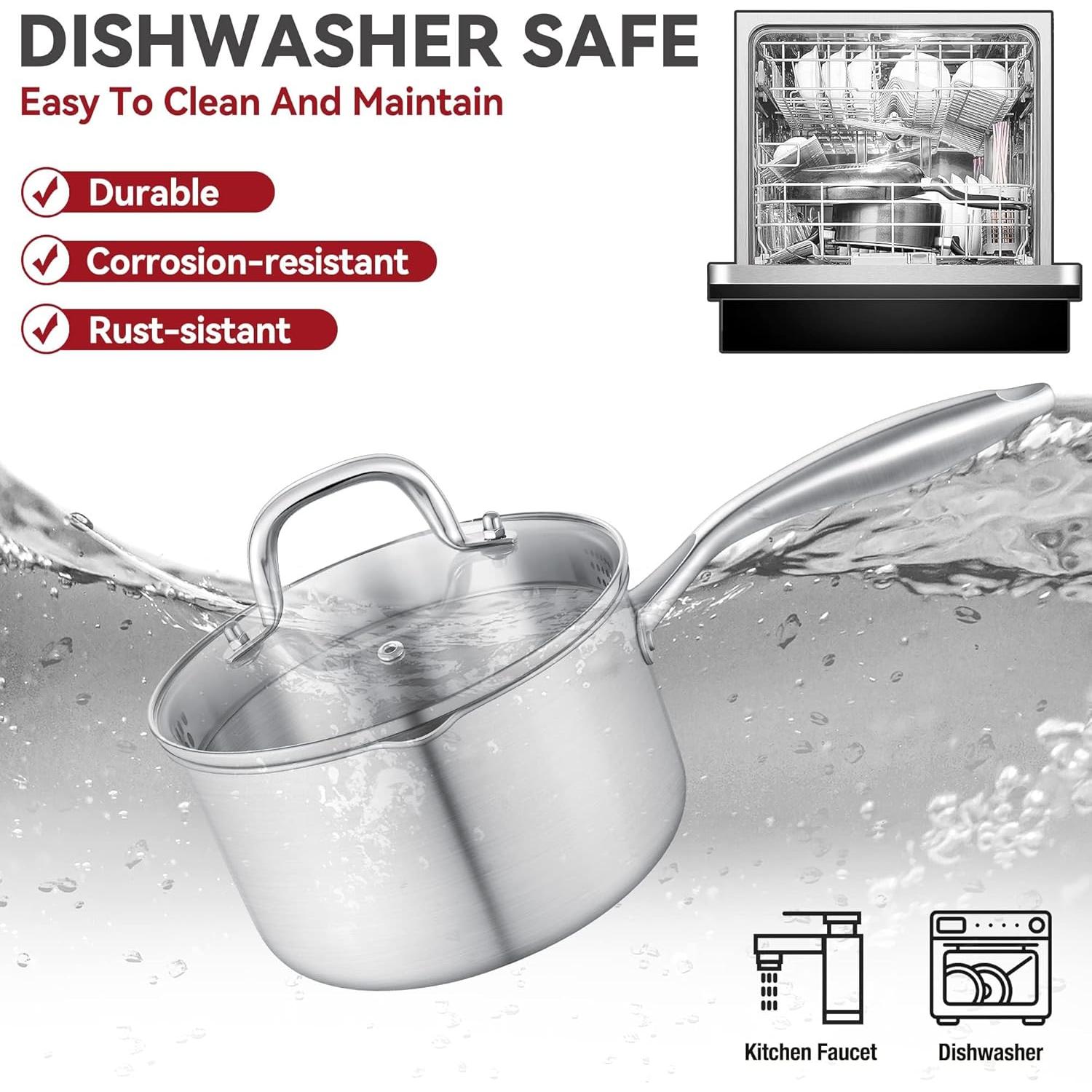 Cacerola de Acero Inoxidable Buttermelt 1.5L con Vaporera