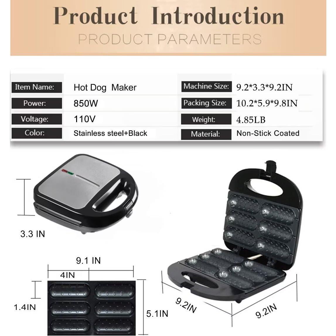 Máquina de Desayuno 3 en 1 JACKGOLD con Placas Intercambiables
