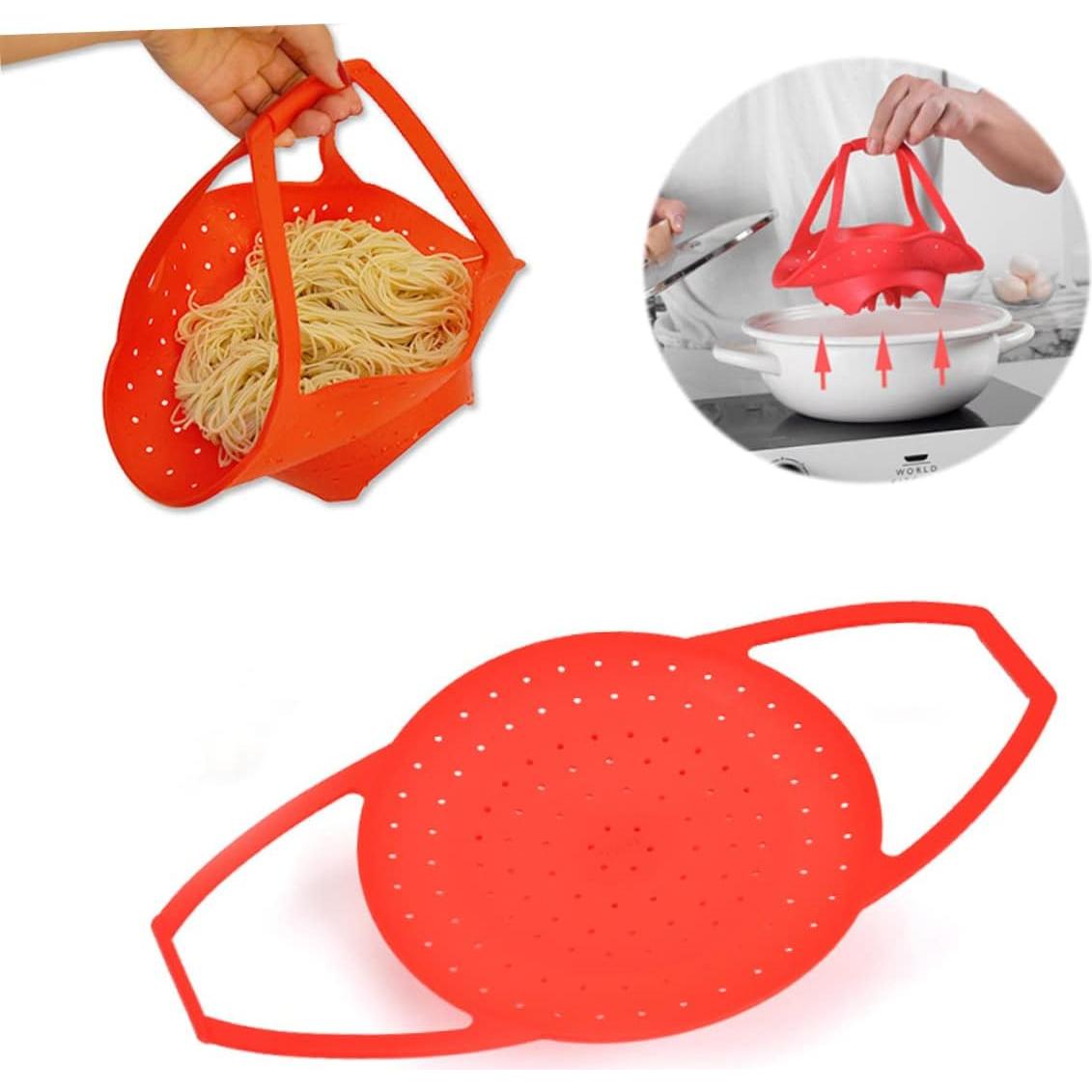 Cesta de Silicona Plegable STOBAZA para Olla de Cocina 35,5x20cm