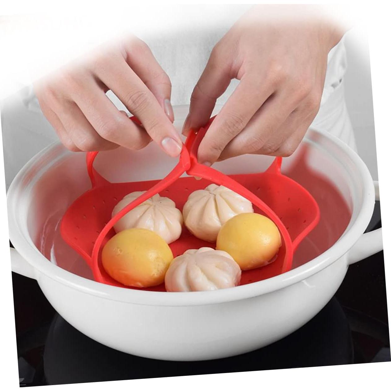 Cesta de Silicona Plegable STOBAZA para Olla de Cocina 35,5x20cm