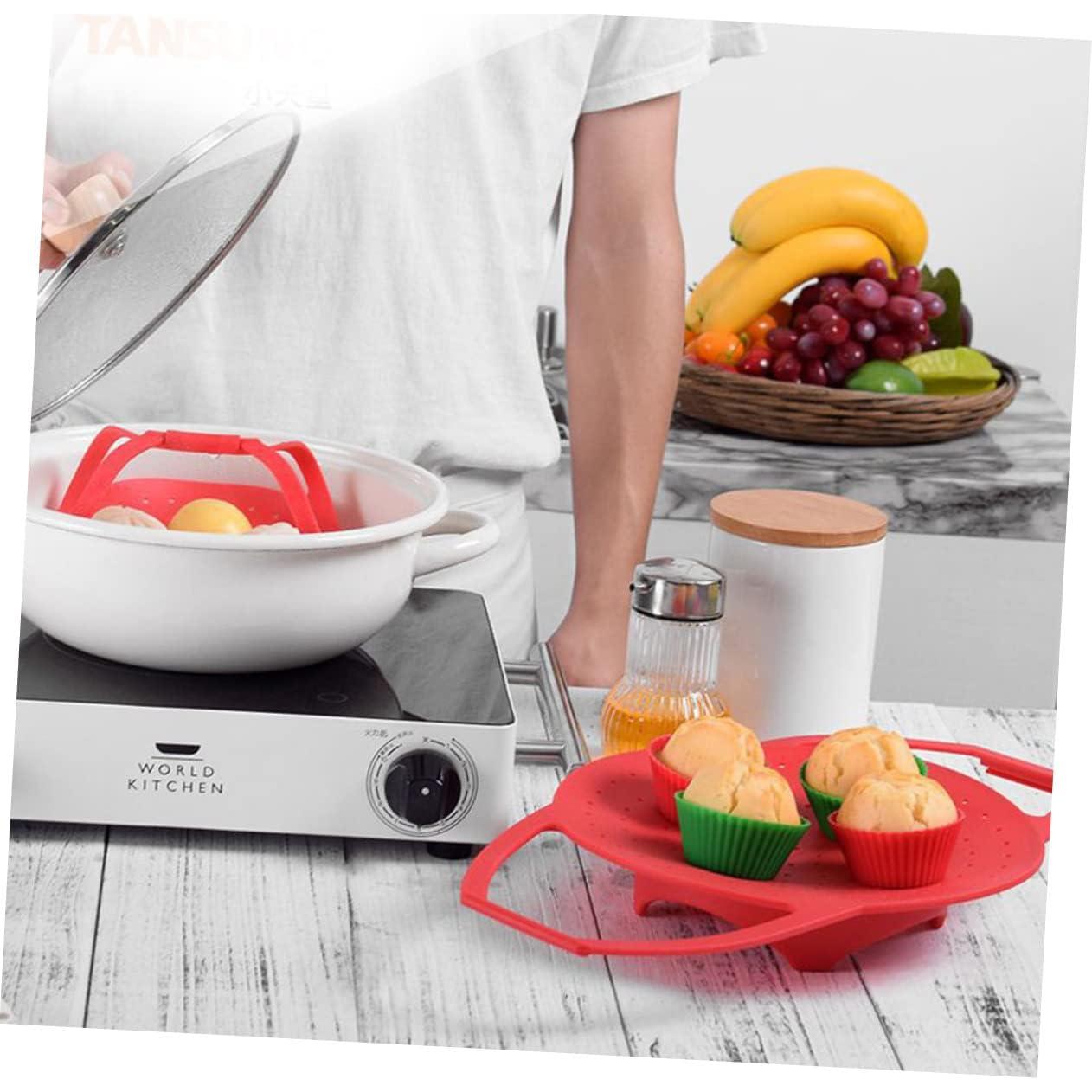 Cesta de Silicona Plegable STOBAZA para Olla de Cocina 35,5x20cm