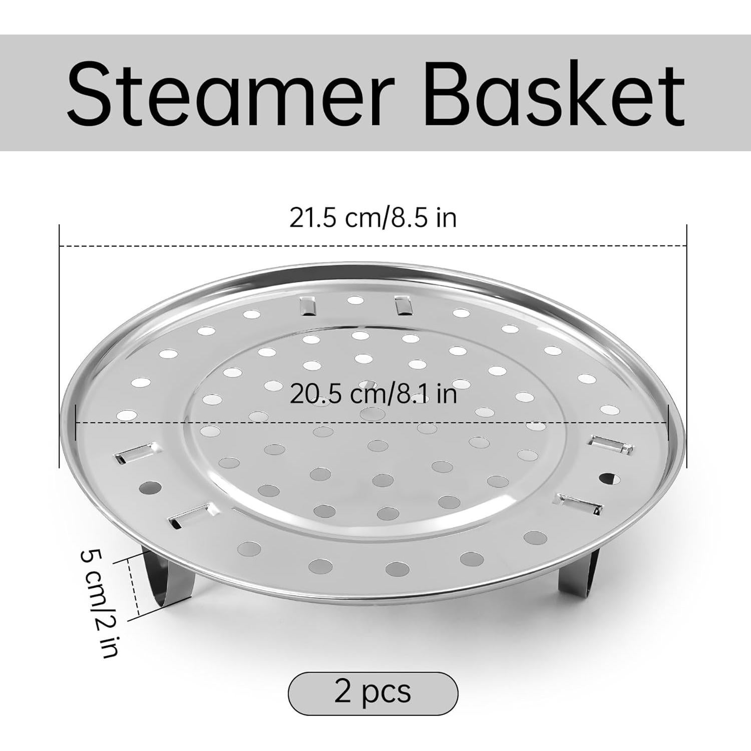 Rejilla de vapor Nufiwra 21.5 cm acero inoxidable 2 piezas