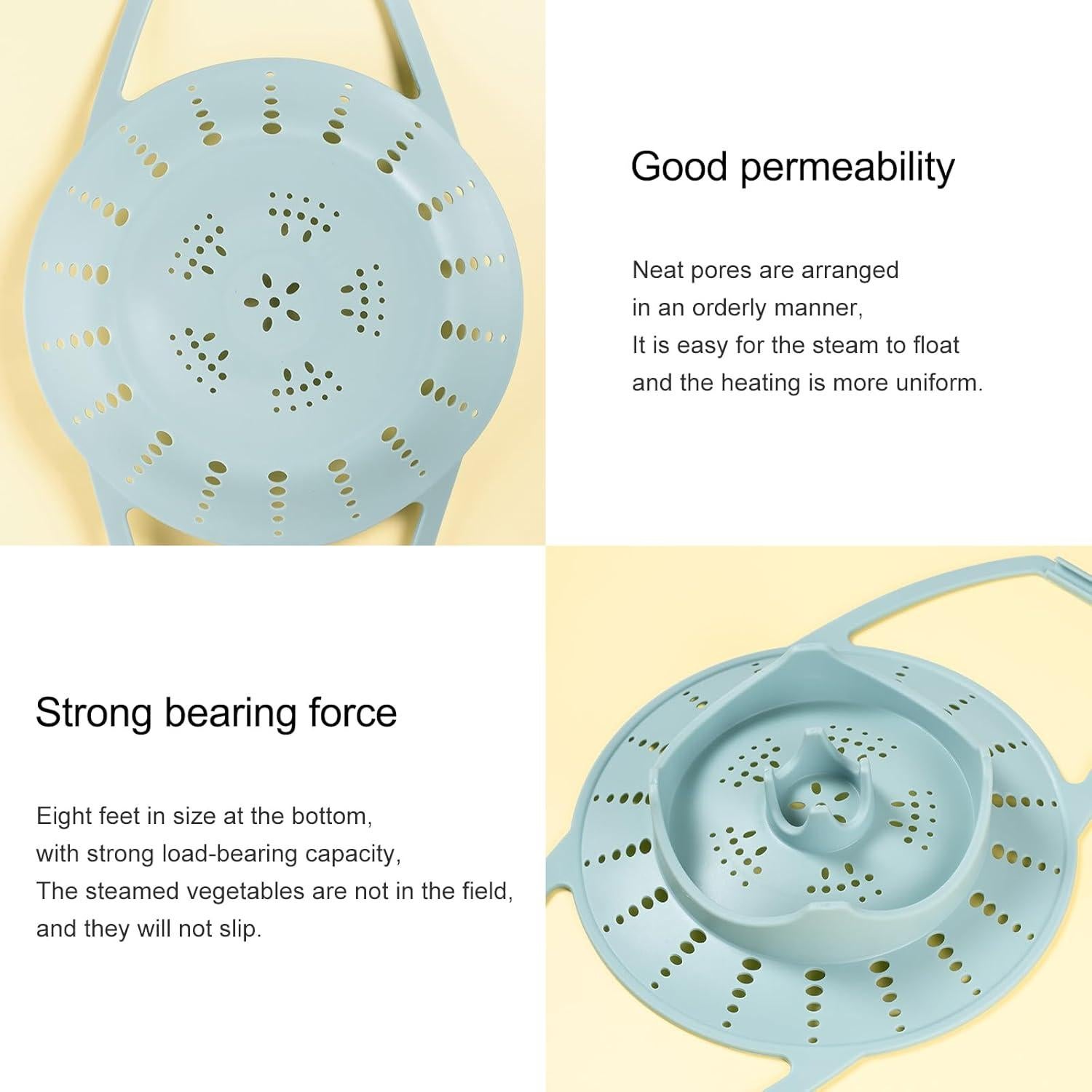 Cesta de Vapor Silicona Vbvbip Plegable 42,93x24cm Antiadherente