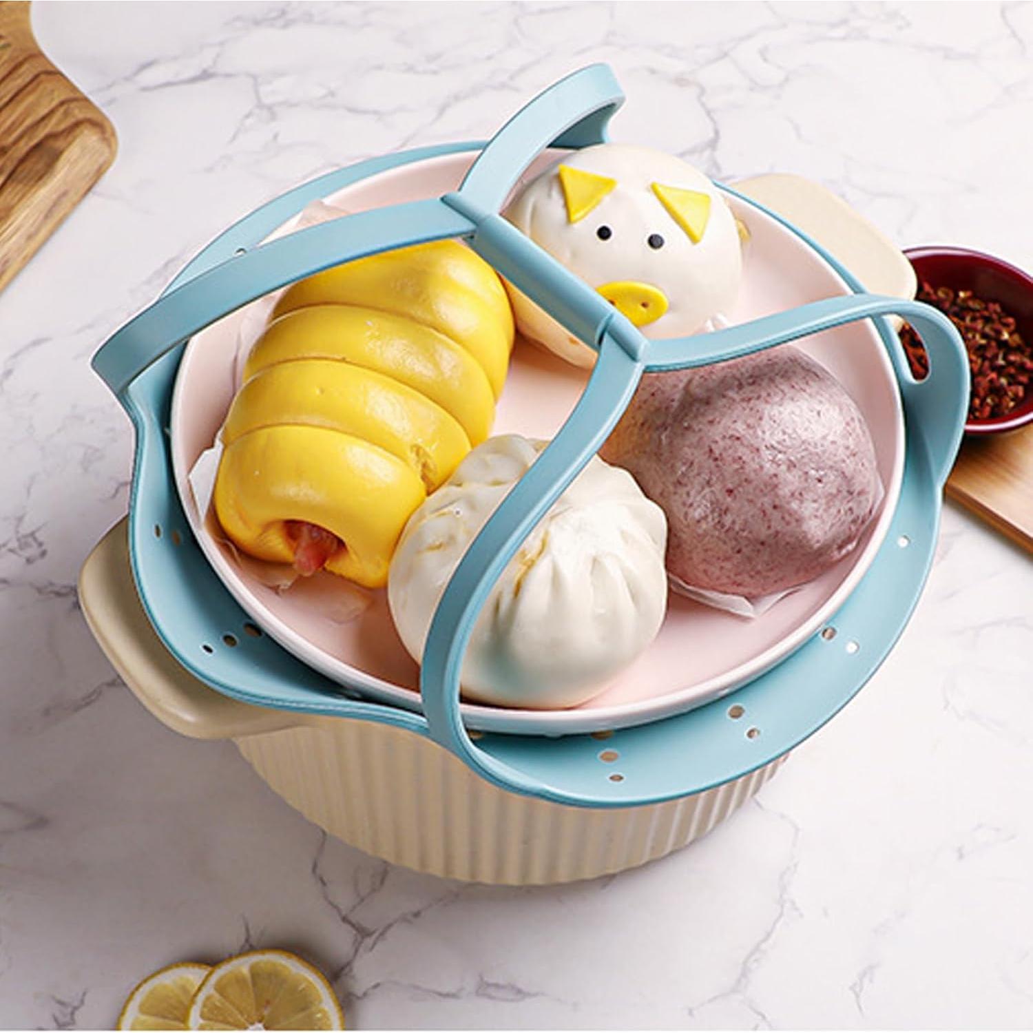 Cesta de Vapor Silicona Vbvbip Plegable 42,93x24cm Antiadherente