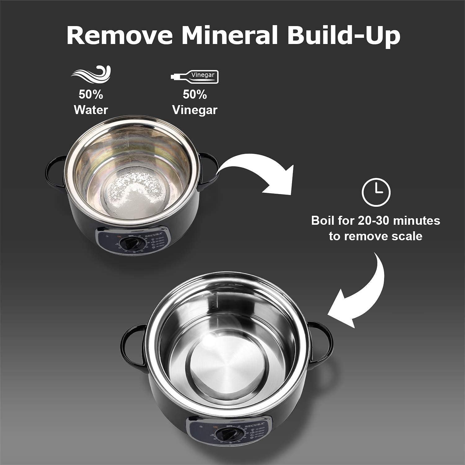 Vaporera Eléctrica Secura de Acero Inoxidable 8.06L 800W