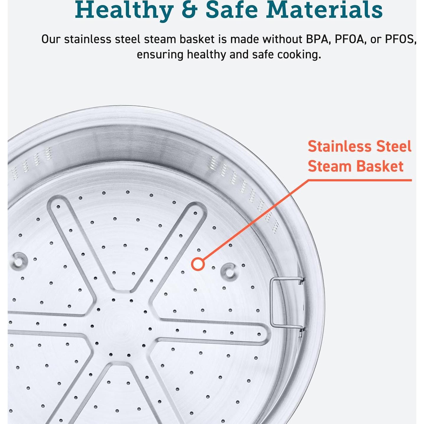 Vaporera de Acero Inoxidable COSORI 3 Cuartos para Olla Arrocera