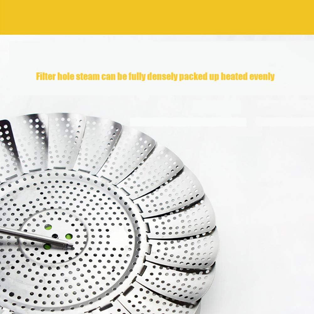 Cesta de Vapor Plegable Acero Inoxidable 13 a 23 cm