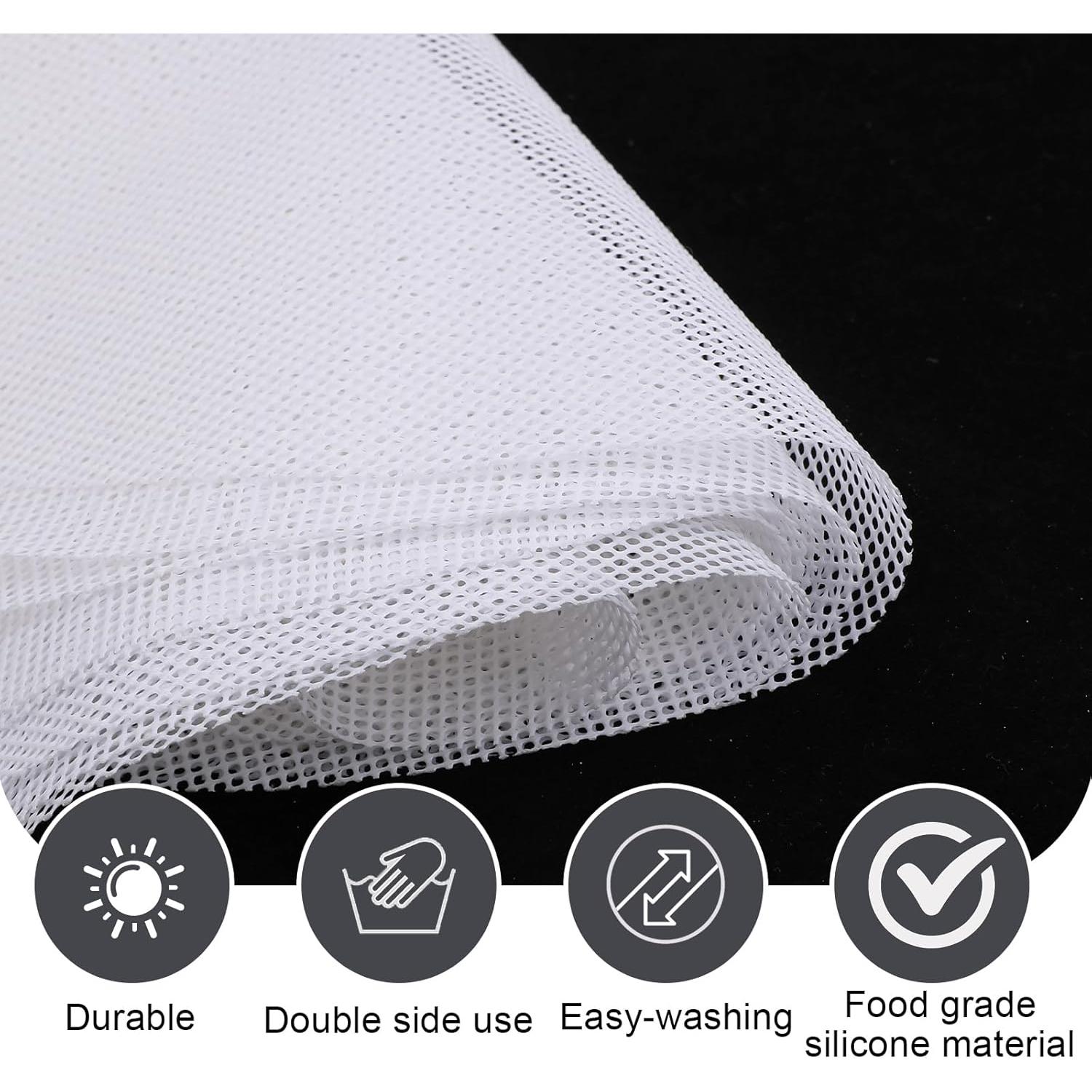 8 Pcs Round Silicone Steamer Liners, 11inch Non-stick Silicone Steamer Mesh Mat Reusable Dumplings Bamboo Basket Inserts Pad Dim Sum Mesh for Home Kitchen Restaurant Cooking and Baking