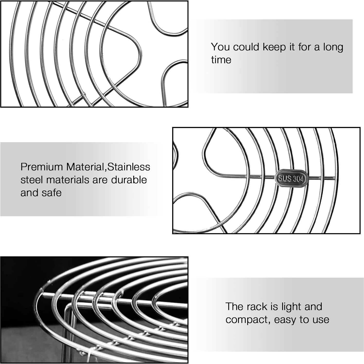 Rejilla de Vapor Acero Inoxidable MDEOOSKY 20 cm Alta
