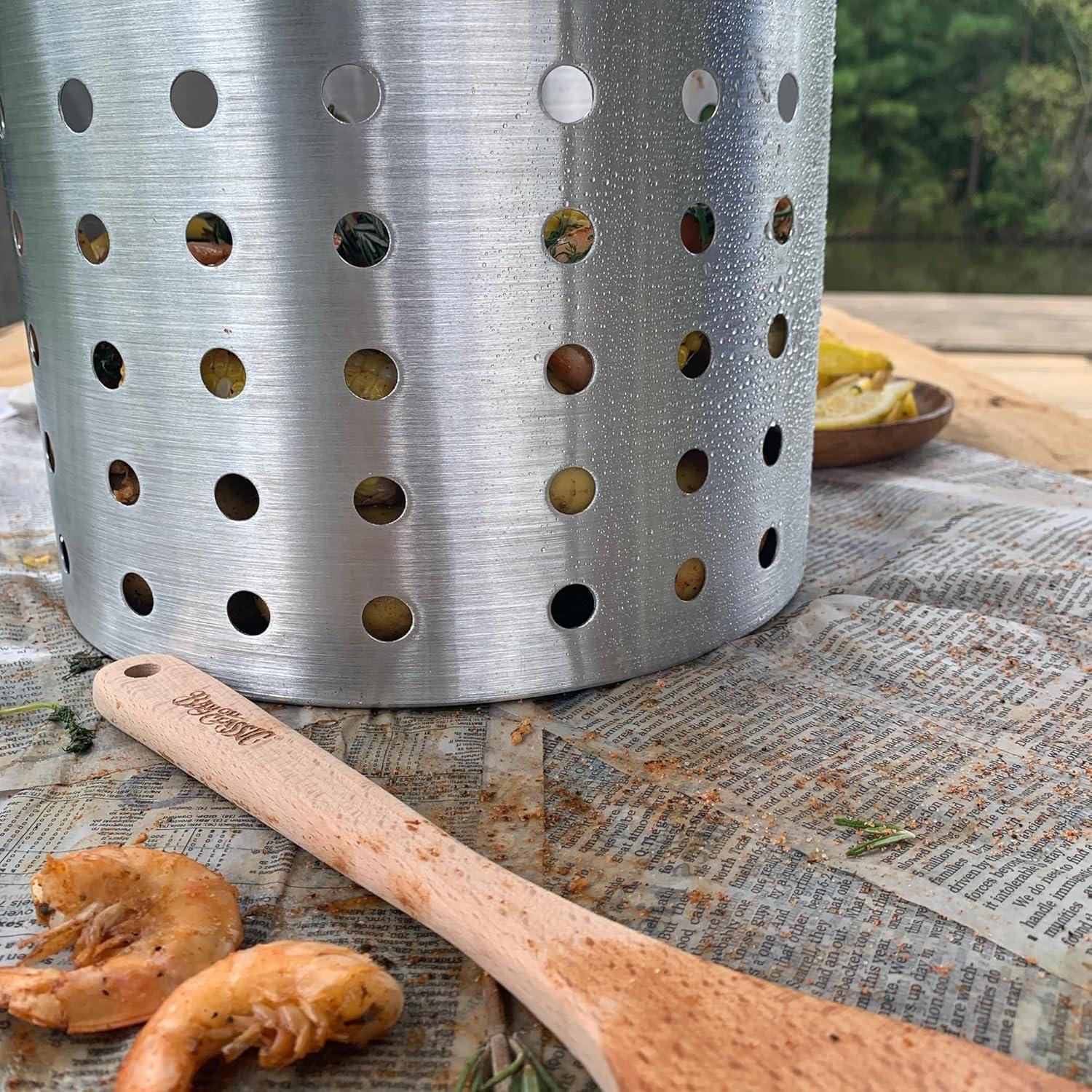 Bayou Classic B300 Perforated Steam, Boil, Fry Accessory Basket. Fits 30-Quart Bayou Classic Turkey Fryers