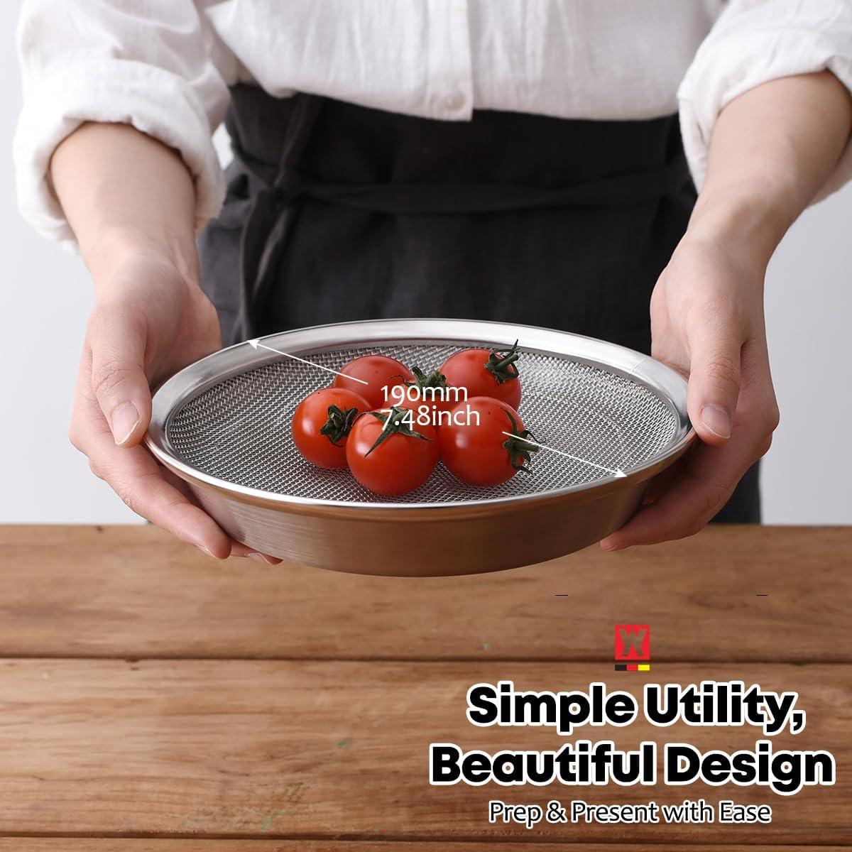 Juego de bandejas de malla WAGENSTEIGER 19 cm acero inoxidable