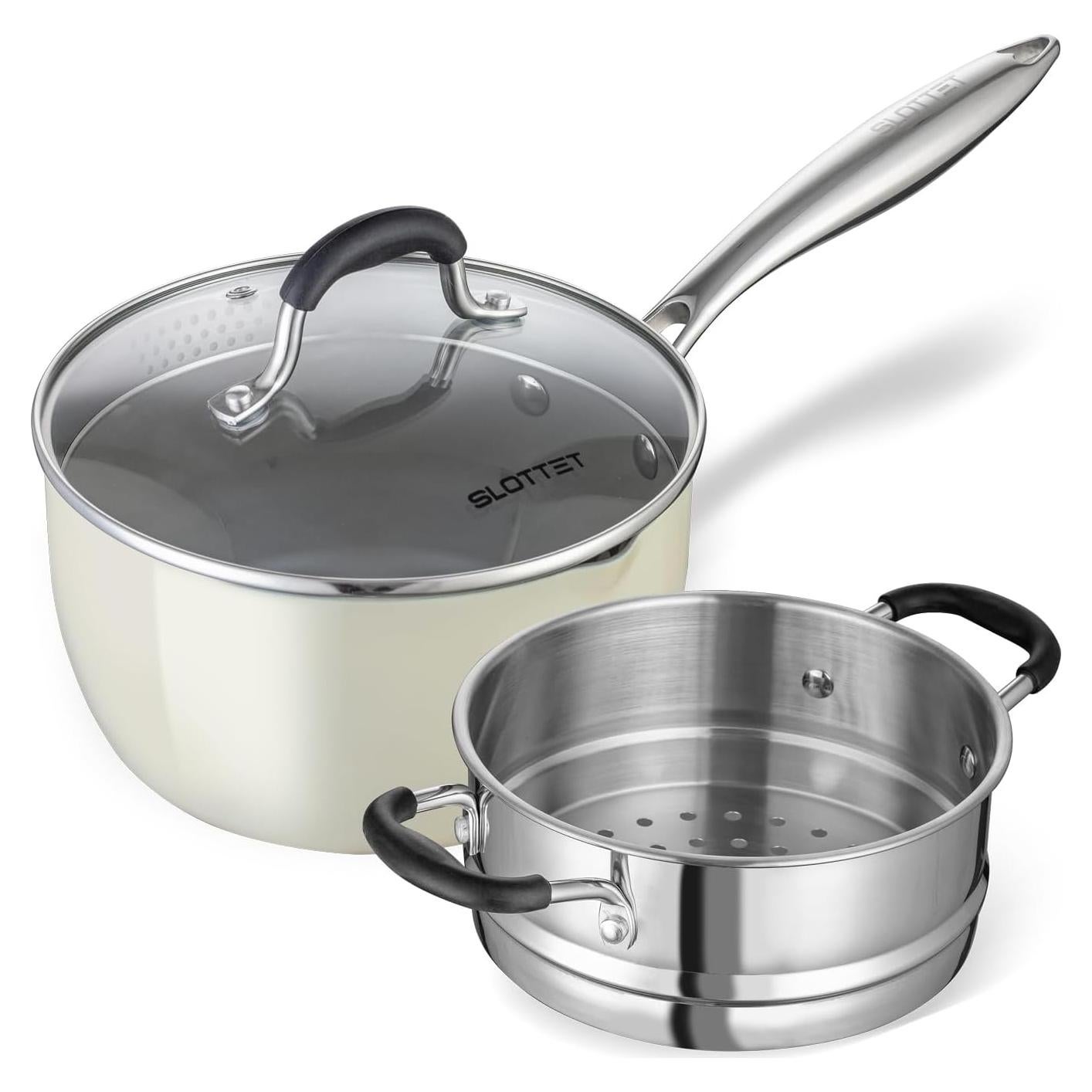 Cacerola SLOTTET 2.5L Acero Inoxidable con Cesta Vapor