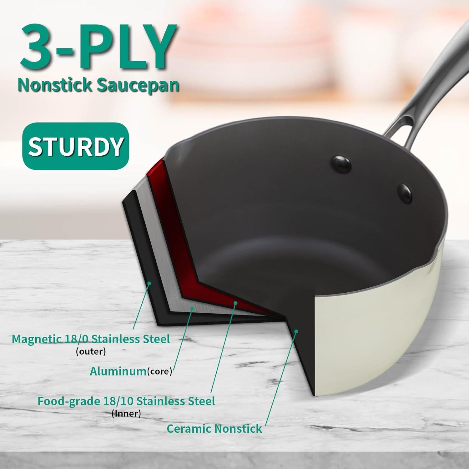 Cacerola SLOTTET 2.5L Acero Inoxidable con Cesta Vapor