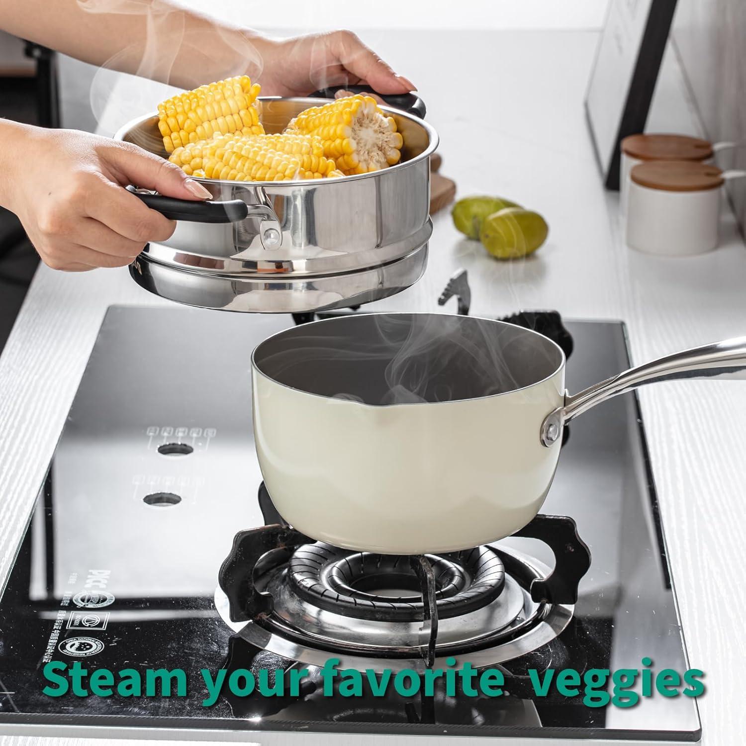 Cacerola SLOTTET 2.5L Acero Inoxidable con Cesta Vapor