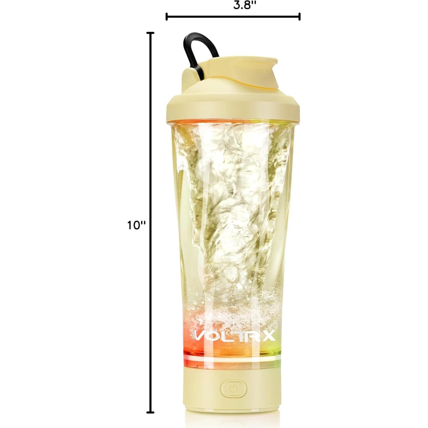 Botella de Batido Eléctrica VOLTRX VortexBoost 24 oz Amarillo