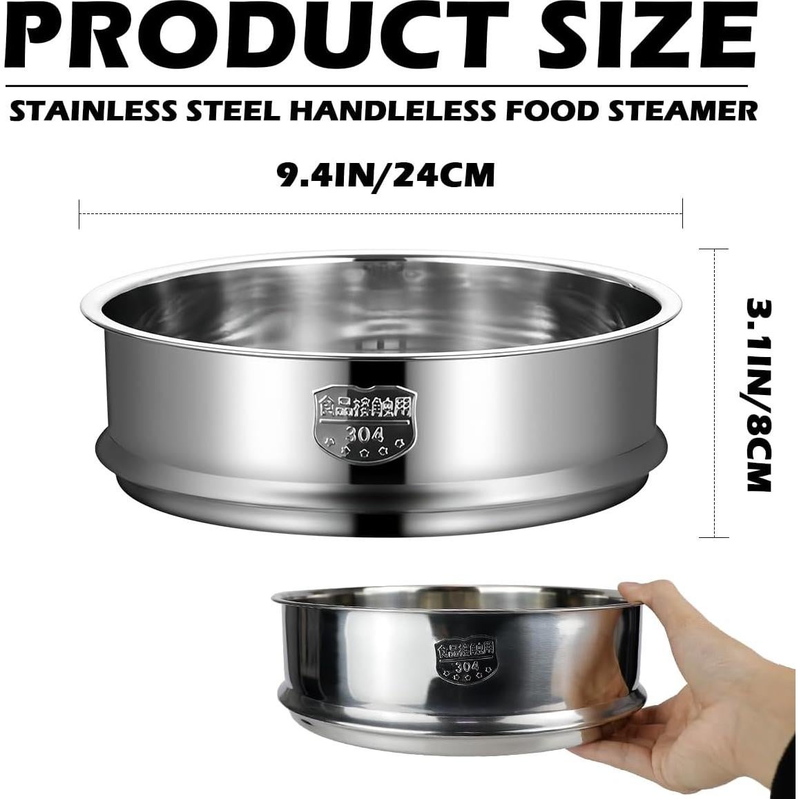 Cesta de Vapor Acero Inoxidable 24 cm LNQ LUNIQI