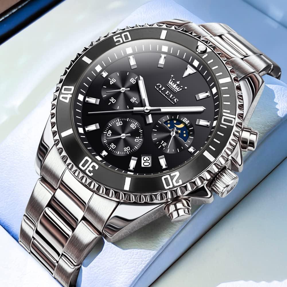 Reloj OLEVS para Hombres Acero Inoxidable 42.5mm Impermeable