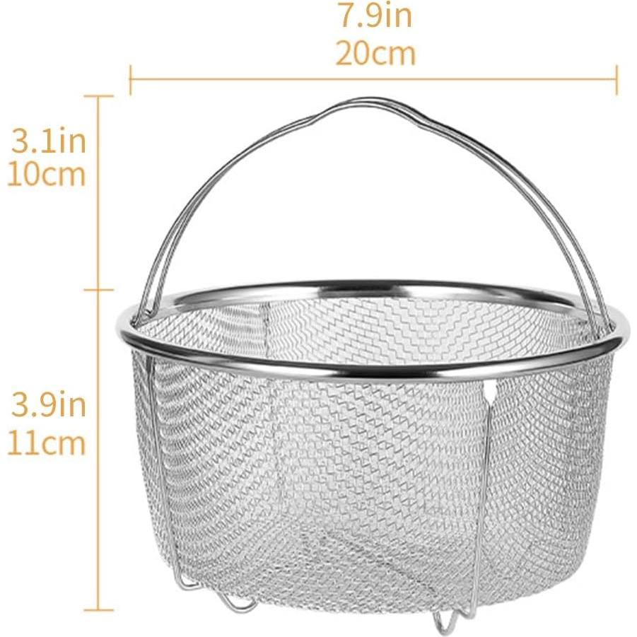 Cesta de Vapor de Malla HAOHIZE 20cm Acero Inoxidable